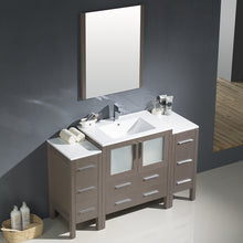 Load image into Gallery viewer, Fresca Torino 54&quot; Gray Oak Modern Bathroom Vanity w/ 2 Side Cabinets &amp; Integrated Sink- Fresca