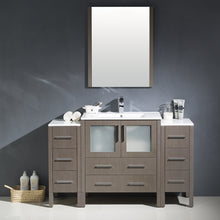 Load image into Gallery viewer, Fresca Torino 54&quot; Gray Oak Modern Bathroom Vanity w/ 2 Side Cabinets &amp; Integrated Sink- Fresca