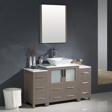 Load image into Gallery viewer, Fresca Torino 54&quot; Gray Oak Modern Bathroom Vanity w/ 2 Side Cabinets &amp; Vessel Sink- Fresca