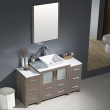 Load image into Gallery viewer, Fresca Torino 54&quot; Gray Oak Modern Bathroom Vanity w/ 2 Side Cabinets &amp; Vessel Sink- Fresca