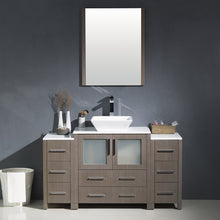 Load image into Gallery viewer, Fresca Torino 54&quot; Gray Oak Modern Bathroom Vanity w/ 2 Side Cabinets &amp; Vessel Sink- Fresca
