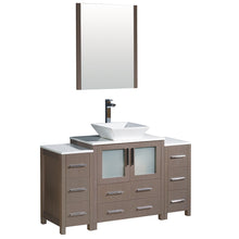 Load image into Gallery viewer, Fresca Torino 54&quot; Gray Oak Modern Bathroom Vanity w/ 2 Side Cabinets &amp; Vessel Sink- Fresca