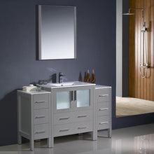 Load image into Gallery viewer, Fresca Torino 54&quot; Gray Modern Bathroom Vanity w/ 2 Side Cabinets &amp; Integrated Sink- Fresca