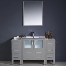 Load image into Gallery viewer, Fresca Torino 54&quot; Gray Modern Bathroom Vanity w/ 2 Side Cabinets &amp; Integrated Sink- Fresca