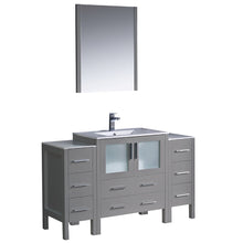 Load image into Gallery viewer, Fresca Torino 54&quot; Gray Modern Bathroom Vanity w/ 2 Side Cabinets &amp; Integrated Sink- Fresca
