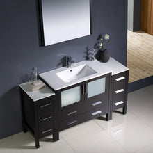 Load image into Gallery viewer, Fresca Torino 60&quot; Espresso Modern Bathroom Vanity w/ 2 Side Cabinets &amp; Integrated Sink- Fresca