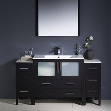 Load image into Gallery viewer, Fresca Torino 60&quot; Espresso Modern Bathroom Vanity w/ 2 Side Cabinets &amp; Integrated Sink- Fresca