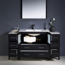 Load image into Gallery viewer, Fresca Torino 60&quot; Espresso Modern Bathroom Vanity w/ 2 Side Cabinets &amp; Integrated Sink- Fresca