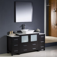Load image into Gallery viewer, Fresca Torino 60&quot; Espresso Modern Bathroom Vanity w/ 2 Side Cabinets &amp; Vessel Sink- Fresca