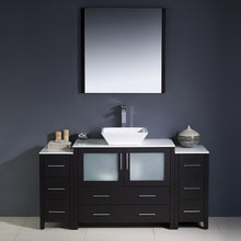 Load image into Gallery viewer, Fresca Torino 60&quot; Espresso Modern Bathroom Vanity w/ 2 Side Cabinets &amp; Vessel Sink- Fresca