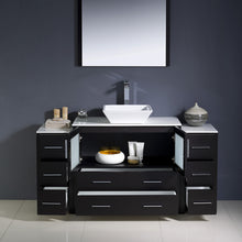 Load image into Gallery viewer, Fresca Torino 60&quot; Espresso Modern Bathroom Vanity w/ 2 Side Cabinets &amp; Vessel Sink- Fresca