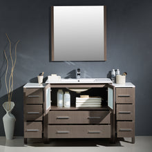 Load image into Gallery viewer, Fresca Torino 60&quot; Gray Oak Modern Bathroom Vanity w/ 2 Side Cabinets &amp; Integrated Sink- Fresca