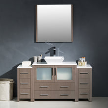Load image into Gallery viewer, Fresca Torino 60&quot; Gray Oak Modern Bathroom Vanity w/ 2 Side Cabinets &amp; Vessel Sink- Fresca