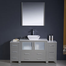Load image into Gallery viewer, Fresca Torino 60&quot; Gray Modern Bathroom Vanity w/ 2 Side Cabinets &amp; Vessel Sink- Fresca