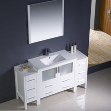 Load image into Gallery viewer, Fresca Torino 60&quot; White Modern Bathroom Vanity w/ 2 Side Cabinets &amp; Integrated Sink- Fresca