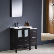 Load image into Gallery viewer, Fresca Torino 36&quot; Espresso Modern Bathroom Vanity w/ Side Cabinet &amp; Integrated Sinks- Fresca