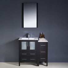 Load image into Gallery viewer, Fresca Torino 36&quot; Espresso Modern Bathroom Vanity w/ Side Cabinet &amp; Integrated Sinks- Fresca