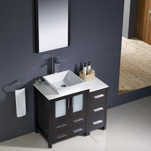 Load image into Gallery viewer, Fresca Torino 36&quot; Espresso Modern Bathroom Vanity w/ Side Cabinet &amp; Vessel Sink- Fresca