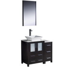 Load image into Gallery viewer, Fresca Torino 36&quot; Espresso Modern Bathroom Vanity w/ Side Cabinet &amp; Vessel Sink- Fresca