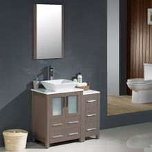 Load image into Gallery viewer, Fresca Torino 36&quot; Gray Oak Modern Bathroom Vanity w/ Side Cabinet &amp; Vessel Sink- Fresca