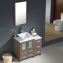 Load image into Gallery viewer, Fresca Torino 36&quot; Gray Oak Modern Bathroom Vanity w/ Side Cabinet &amp; Vessel Sink- Fresca