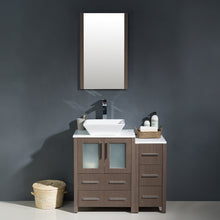 Load image into Gallery viewer, Fresca Torino 36&quot; Gray Oak Modern Bathroom Vanity w/ Side Cabinet &amp; Vessel Sink- Fresca