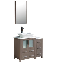 Load image into Gallery viewer, Fresca Torino 36&quot; Gray Oak Modern Bathroom Vanity w/ Side Cabinet &amp; Vessel Sink- Fresca