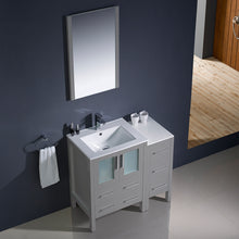 Load image into Gallery viewer, Fresca Torino 36&quot; Gray Modern Bathroom Vanity w/ Side Cabinet &amp; Integrated Sinks- Fresca