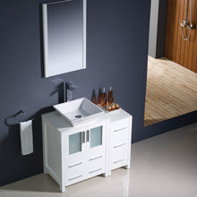 Load image into Gallery viewer, Fresca Torino 36&quot; White Modern Bathroom Vanity w/ Side Cabinet &amp; Vessel Sink- Fresca