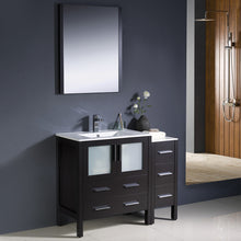 Load image into Gallery viewer, Fresca Torino 42" Espresso Modern Bathroom Vanity w/ Side Cabinet &amp; Integrated Sink- Fresca