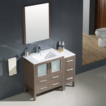 Load image into Gallery viewer, Fresca Torino 42" Gray Oak Modern Bathroom Vanity w/ Side Cabinet &amp; Integrated Sink- Fresca