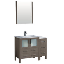 Load image into Gallery viewer, Fresca Torino 42" Gray Oak Modern Bathroom Vanity w/ Side Cabinet &amp; Integrated Sink- Fresca