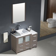 Load image into Gallery viewer, Fresca Torino 42" Gray Oak Modern Bathroom Vanity w/ Side Cabinet &amp; Vessel Sink- Fresca