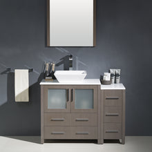 Load image into Gallery viewer, Fresca Torino 42" Gray Oak Modern Bathroom Vanity w/ Side Cabinet &amp; Vessel Sink- Fresca