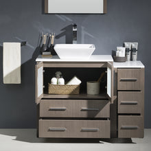 Load image into Gallery viewer, Fresca Torino 42" Gray Oak Modern Bathroom Vanity w/ Side Cabinet &amp; Vessel Sink- Fresca