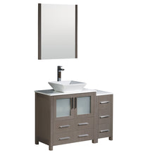 Load image into Gallery viewer, Fresca Torino 42" Gray Oak Modern Bathroom Vanity w/ Side Cabinet &amp; Vessel Sink- Fresca