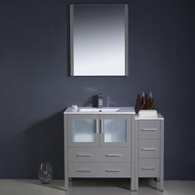 Load image into Gallery viewer, Fresca Torino 42" Gray Modern Bathroom Vanity w/ Side Cabinet &amp; Integrated Sink- Fresca