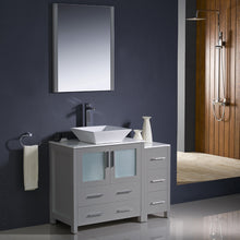 Load image into Gallery viewer, Fresca Torino 42" Gray Modern Bathroom Vanity w/ Side Cabinet &amp; Vessel Sink- Fresca