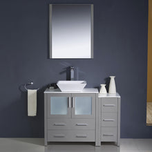 Load image into Gallery viewer, Fresca Torino 42" Gray Modern Bathroom Vanity w/ Side Cabinet &amp; Vessel Sink- Fresca