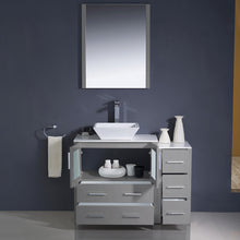 Load image into Gallery viewer, Fresca Torino 42" Gray Modern Bathroom Vanity w/ Side Cabinet &amp; Vessel Sink- Fresca