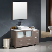Load image into Gallery viewer, Fresca Torino 48&quot; Gray Oak Modern Bathroom Vanity w/ Side Cabinet &amp; Vessel Sink- Fresca