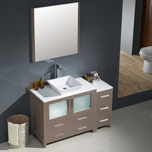 Load image into Gallery viewer, Fresca Torino 48&quot; Gray Oak Modern Bathroom Vanity w/ Side Cabinet &amp; Vessel Sink- Fresca