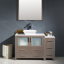 Load image into Gallery viewer, Fresca Torino 48&quot; Gray Oak Modern Bathroom Vanity w/ Side Cabinet &amp; Vessel Sink- Fresca