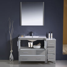 Load image into Gallery viewer, Fresca Torino 48&quot; Gray Modern Bathroom Vanity w/ Side Cabinet &amp; Integrated Sink- Fresca