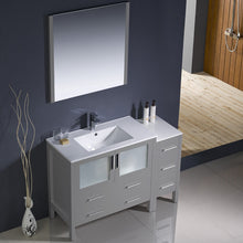 Load image into Gallery viewer, Fresca Torino 48&quot; Gray Modern Bathroom Vanity w/ Side Cabinet &amp; Integrated Sink- Fresca