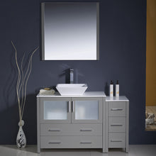 Load image into Gallery viewer, Fresca Torino 48&quot; Gray Modern Bathroom Vanity w/ Side Cabinet &amp; Vessel Sink- Fresca