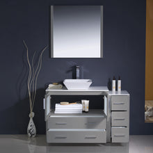 Load image into Gallery viewer, Fresca Torino 48&quot; Gray Modern Bathroom Vanity w/ Side Cabinet &amp; Vessel Sink- Fresca