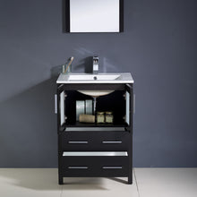 Load image into Gallery viewer, Fresca Torino 24&quot; Espresso Modern Bathroom Vanity w/ Integrated Sink- Fresca