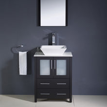 Load image into Gallery viewer, Fresca Torino 24&quot; Espresso Modern Bathroom Vanity w/ Vessel Sink- Fresca