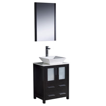 Load image into Gallery viewer, Fresca Torino 24&quot; Espresso Modern Bathroom Vanity w/ Vessel Sink- Fresca